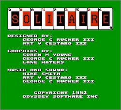 Pantallazo de Solitaire para Nintendo (NES)
