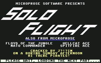 Pantallazo de Solo Flight para Commodore 64