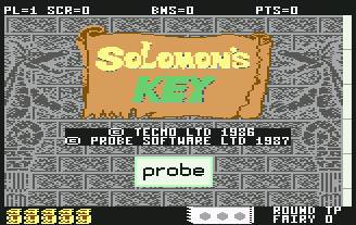 Pantallazo de Solomon´s Key para Commodore 64