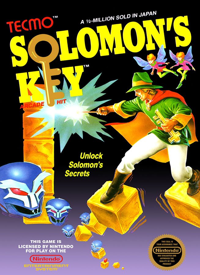 Caratula de Solomon's Key para Nintendo (NES)