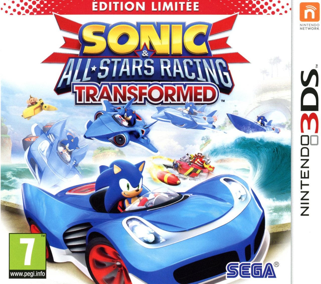 Caratula de Sonic & All-Stars Racing Transformed para Nintendo 3DS
