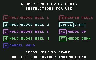 Pantallazo de Sooper Froot para Commodore 64