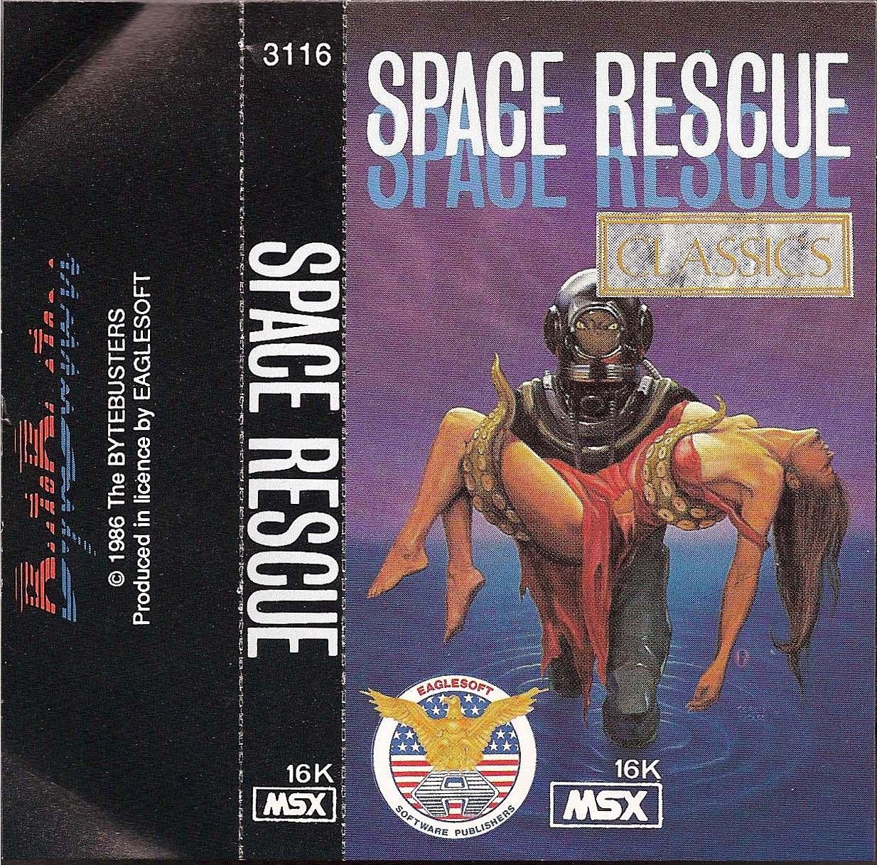 Caratula de Space Rescue para MSX