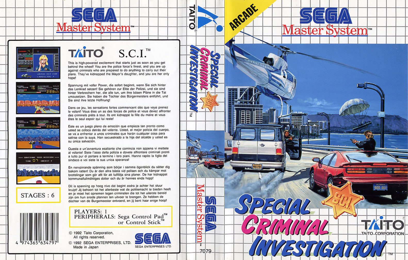 Caratula de Special Criminal Investigation para Sega Master System