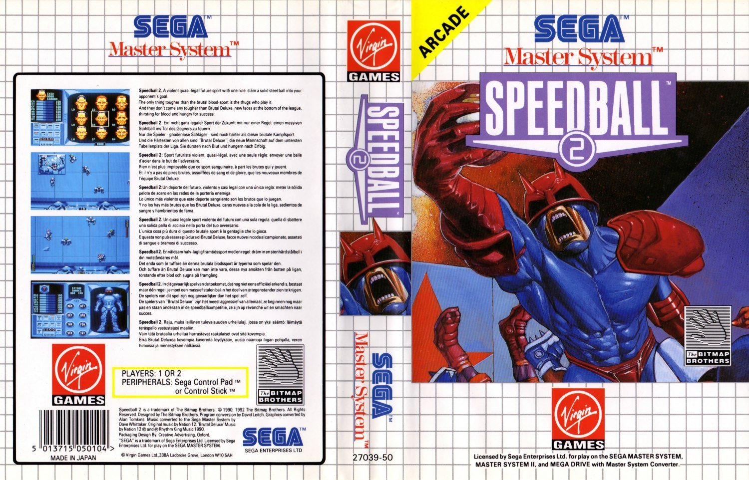 Caratula de Speedball 2 para Sega Master System