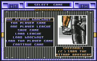 Pantallazo de Speedball para Commodore 64