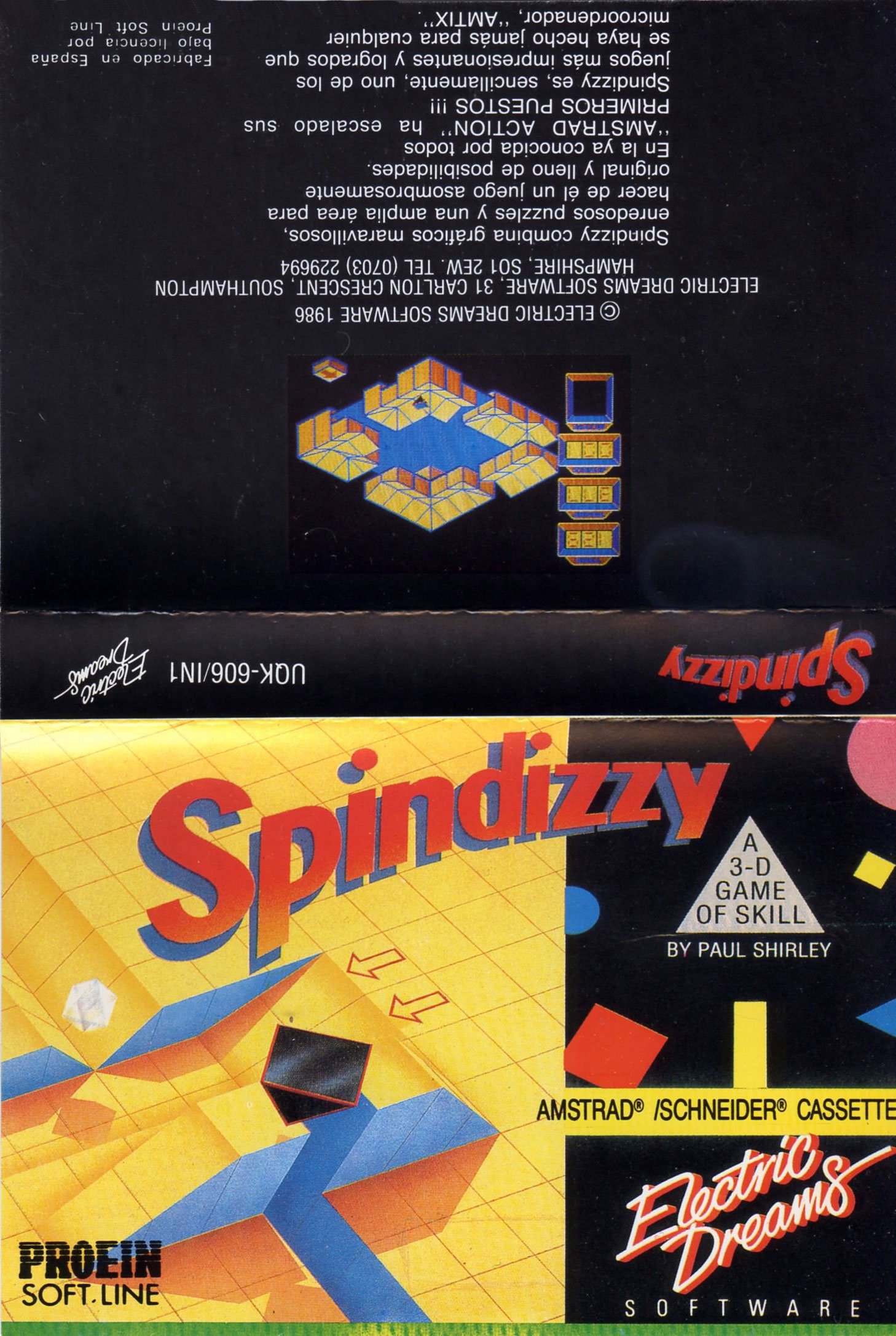 Caratula de Spindizzy para Amstrad CPC