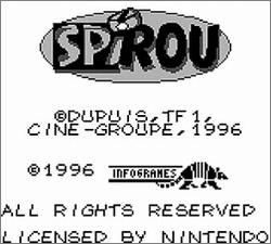 Pantallazo de Spirou para Game Boy