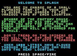 Pantallazo de Splash para MSX