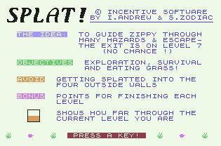 Pantallazo de Splat para Commodore 64