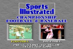 Pantallazo de Sports Illustrated Championship Football & Baseball para Super Nintendo