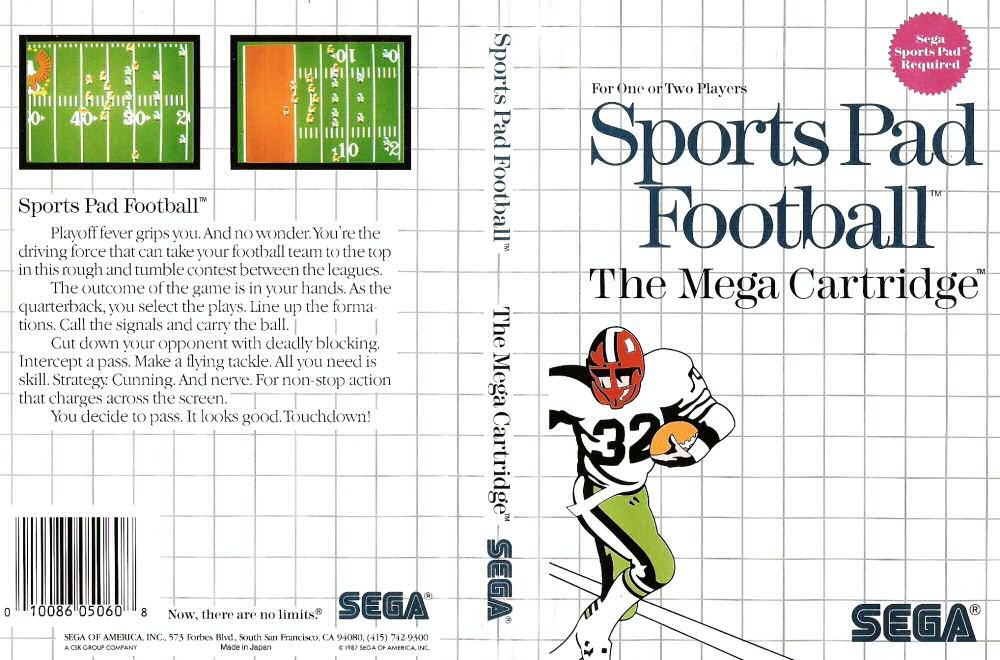 Caratula de Sports Pad Football para Sega Master System