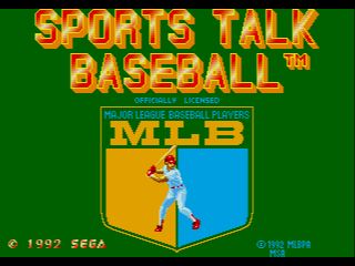 Pantallazo de Sports Talk Baseball para Sega Megadrive
