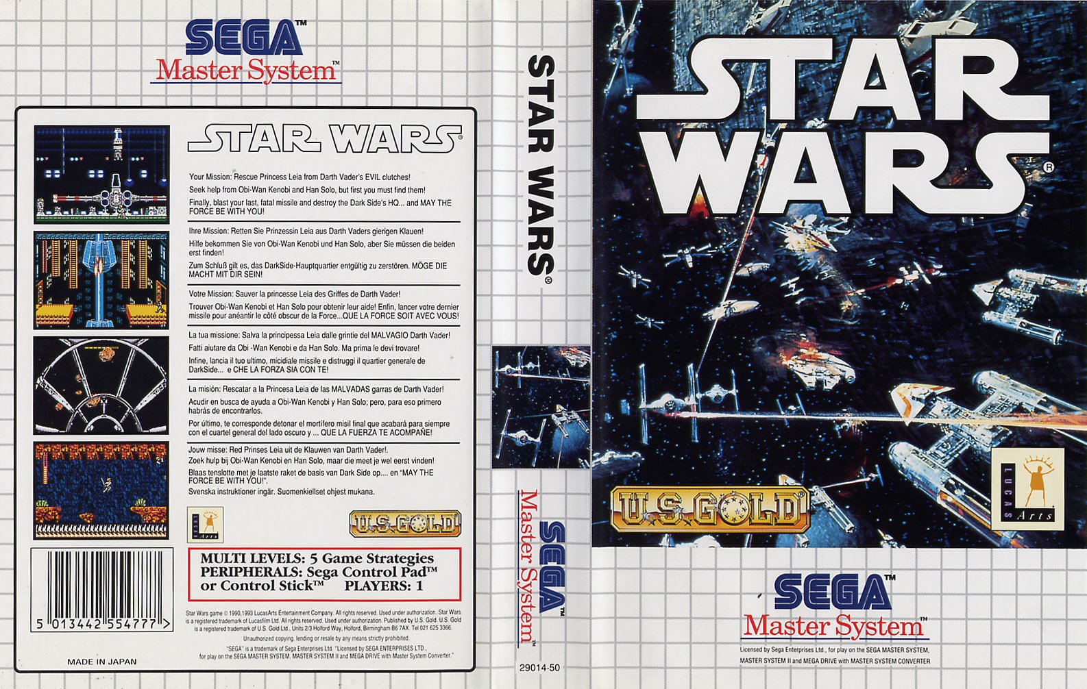 Caratula de Star Wars para Sega Master System