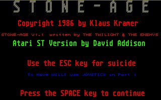 Pantallazo de Stone-Age para Atari ST