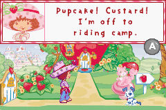 Pantallazo de Strawberry Shortcake - Ice Cream Island Riding Camp para Game Boy Advance