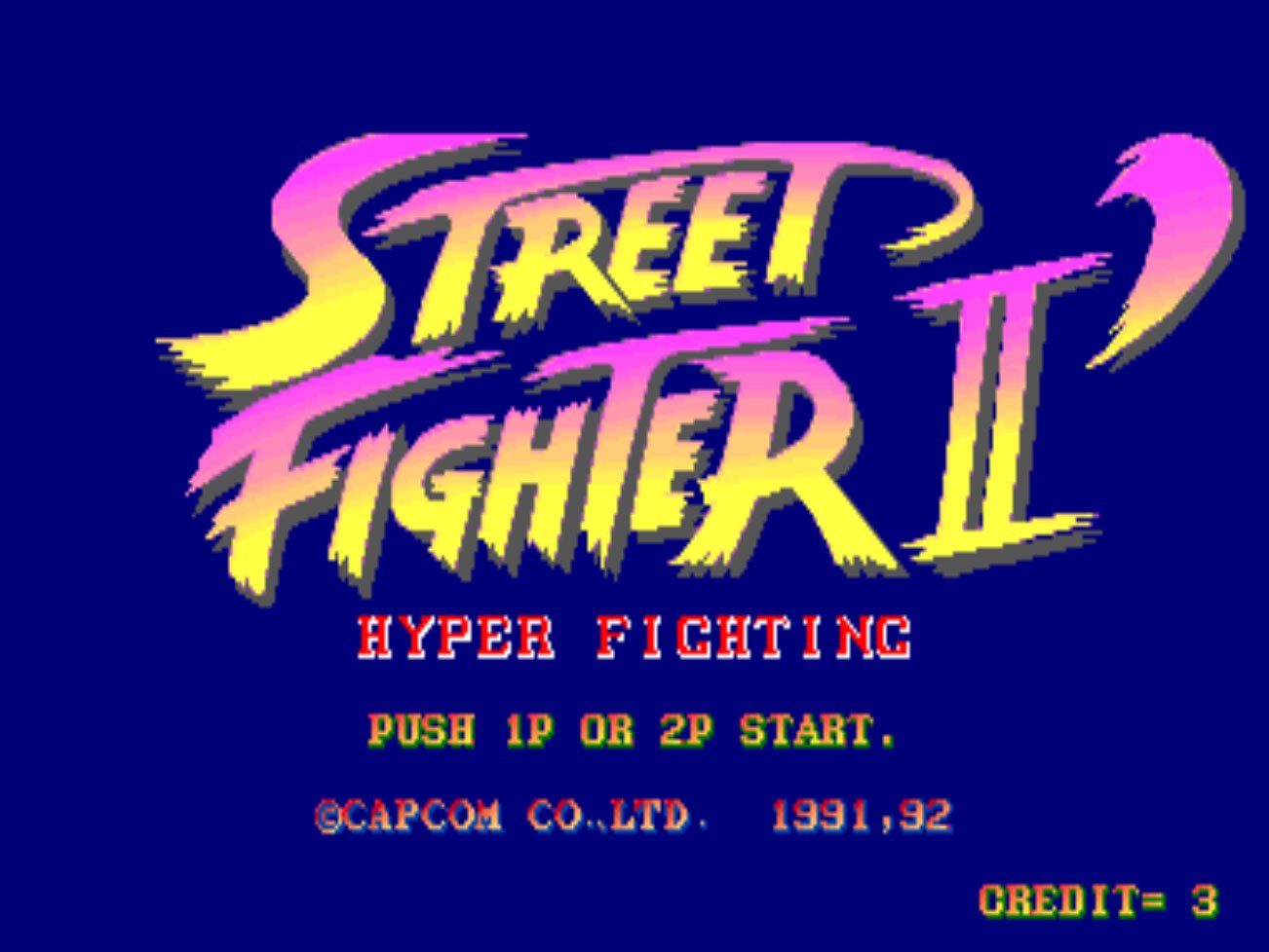 Pantallazo de Street Fighter II: Hyper Fighting para M.A.M.E.