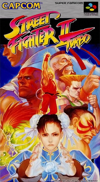 Caratula de Street Fighter II Turbo (Japonés) para Super Nintendo