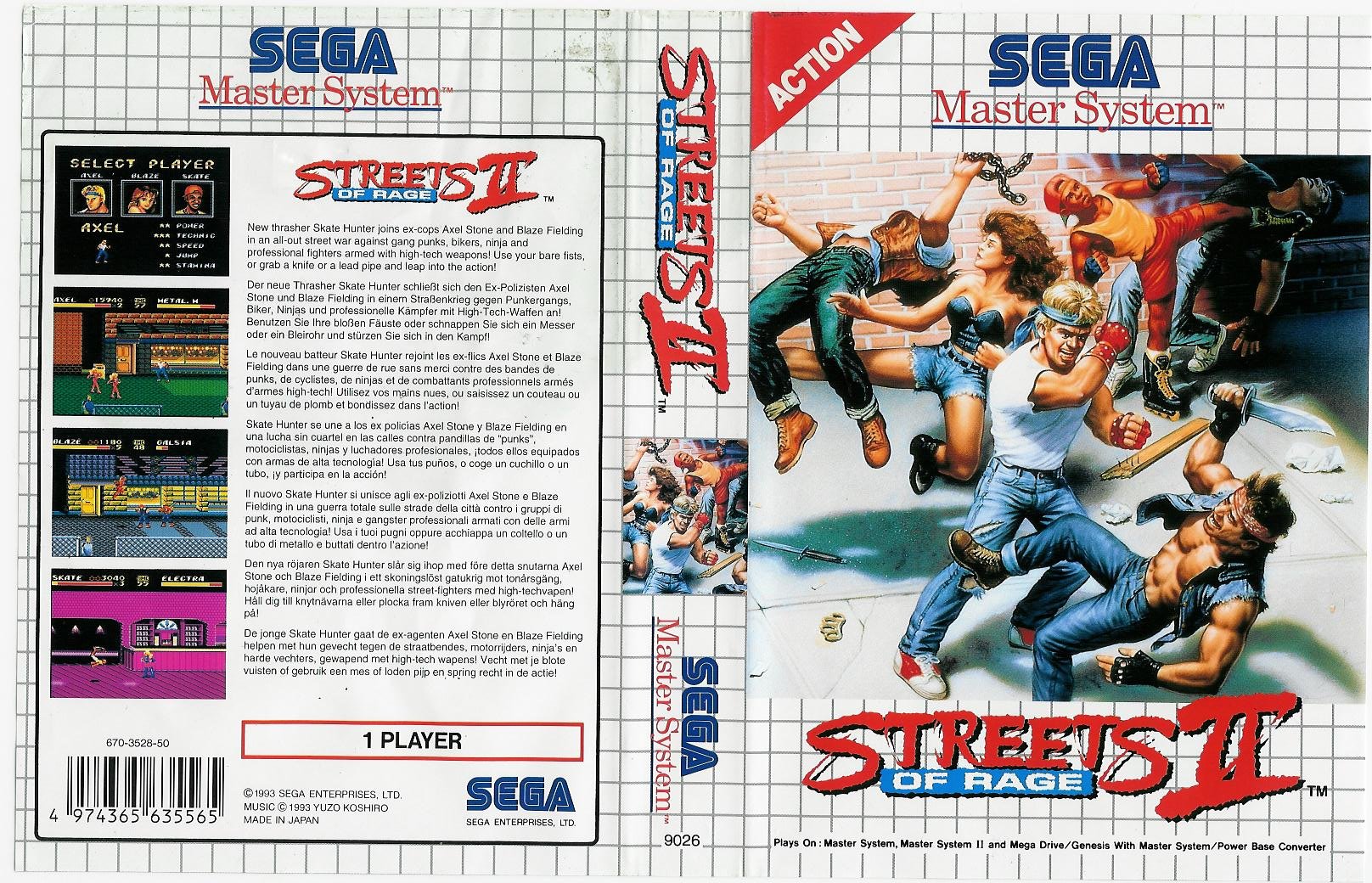Caratula de Streets of Rage 2 para Sega Master System