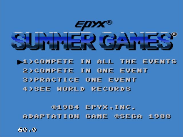 Pantallazo de Summer Games para Sega Master System