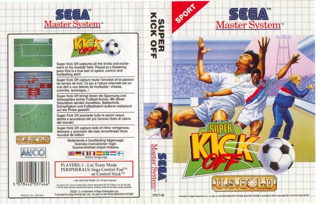 Caratula de Super Kick Off para Sega Master System