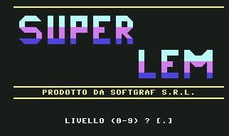 Pantallazo de Super Lem para Commodore 64