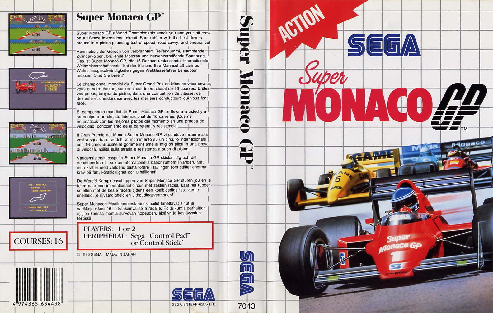Caratula de Super Monaco GP para Sega Master System