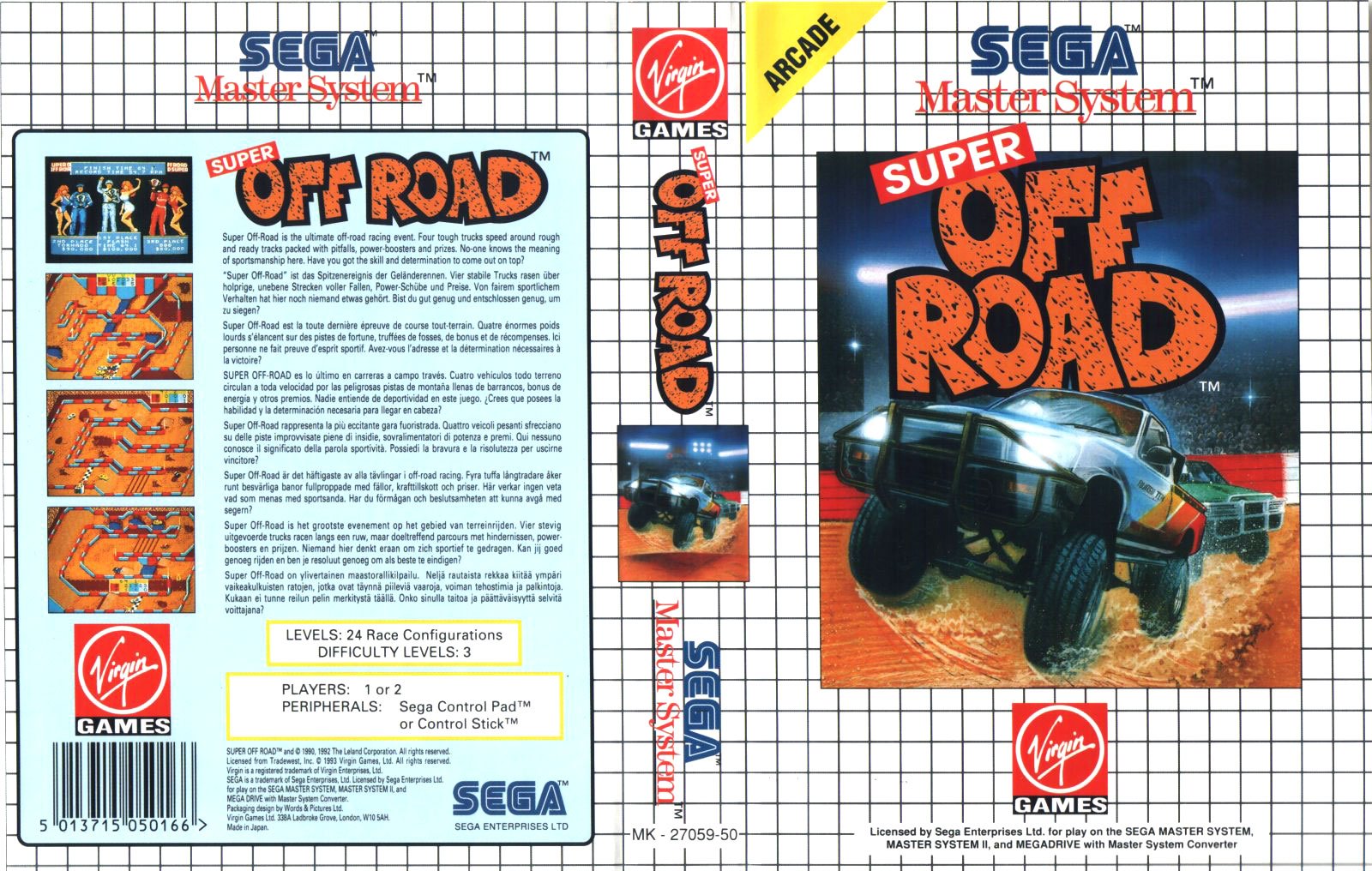 Caratula de Super Off Road para Sega Master System