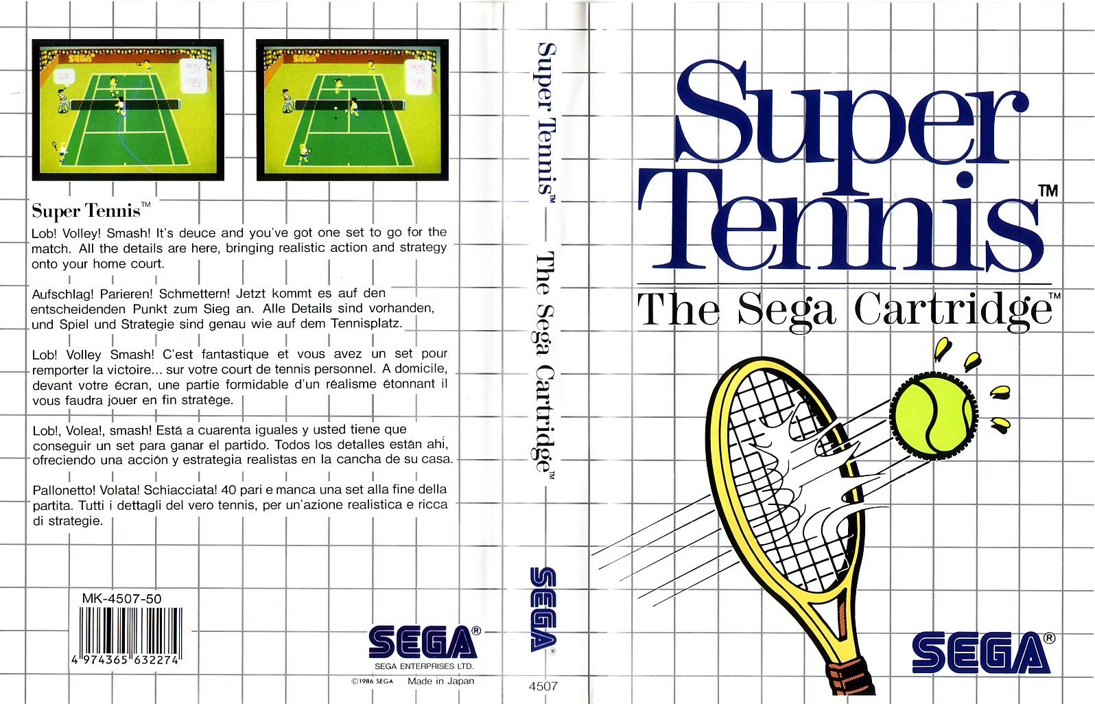 Caratula de Super Tennis para Sega Master System