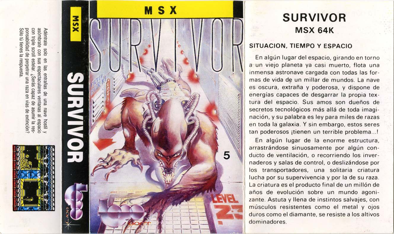 Caratula de Survivor para MSX