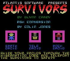 Pantallazo de Survivors para MSX