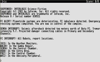 Pantallazo de Suspended: A Cryogenic Nightmare para Atari ST