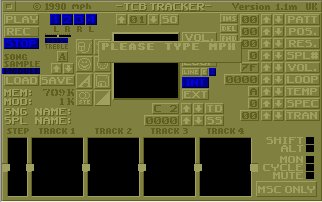 Pantallazo de TCB Tracker Sound Utilities para Atari ST