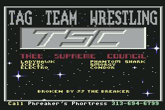 Pantallazo de Tag Team Wrestling para Commodore 64