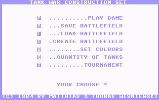 Pantallazo de Tank War Construction Set para Commodore 64