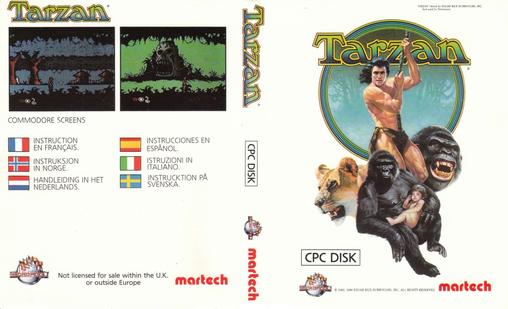 Caratula de Tarzan para Amstrad CPC