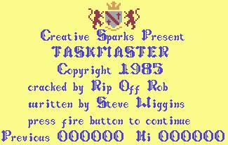 Pantallazo de Taskmaster para Commodore 64