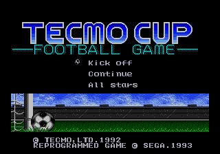 Pantallazo de Tecmo Cup Football Game (Japonés) para Sega Megadrive