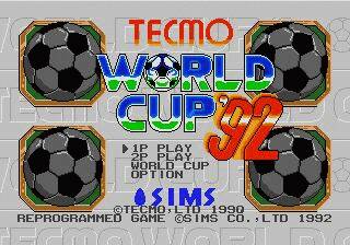 Pantallazo de Tecmo World Cup '92 (Europa) para Sega Megadrive