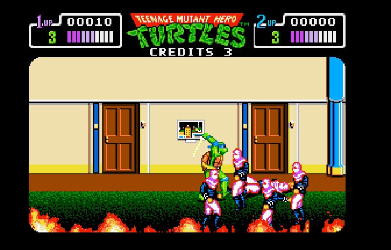 Pantallazo de Teenage Mutant Hero Turtles: The Coin-Op! para Amiga