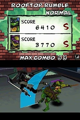 Pantallazo de Teenage Mutant Ninja Turtles: Arcade Attack para Nintendo DS