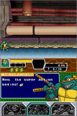Pantallazo de Teenage Mutant Ninja Turtles 3: Mutant Nightmare para Nintendo DS