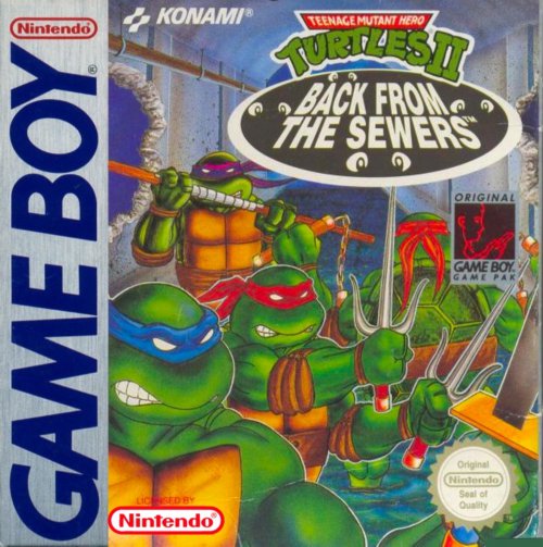 Caratula de Teenage Mutant Ninja Turtles II: Back From The Sewers para Game Boy