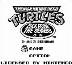 Pantallazo de Teenage Mutant Ninja Turtles II: Back From The Sewers para Game Boy