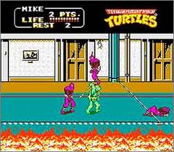 Pantallazo de Teenage Mutant Ninja Turtles II: The Arcade Game para Nintendo (NES)