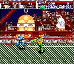 Pantallazo de Teenage Mutant Ninja Turtles IV: Turtles in Time (Japonés) para Super Nintendo
