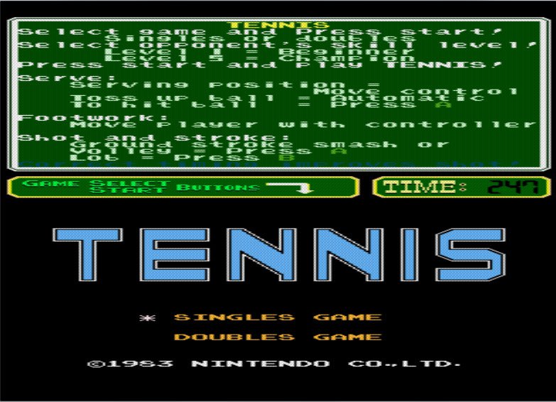 Pantallazo de Tennis (PlayChoice-10) para M.A.M.E.