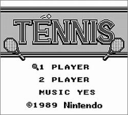 Pantallazo de Tennis para Game Boy