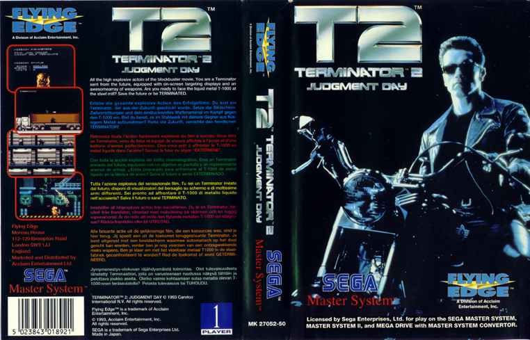 Caratula de Terminator 2: Judgment Day para Sega Master System