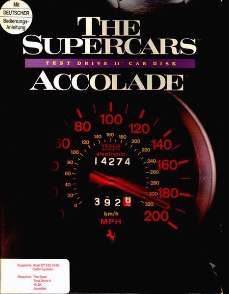 Caratula de Test Drive II Car Disk: The Supercars para Atari ST